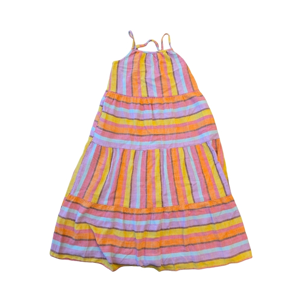 Cat & Jack Multicolor Striped Dress Size: L (10/12)
